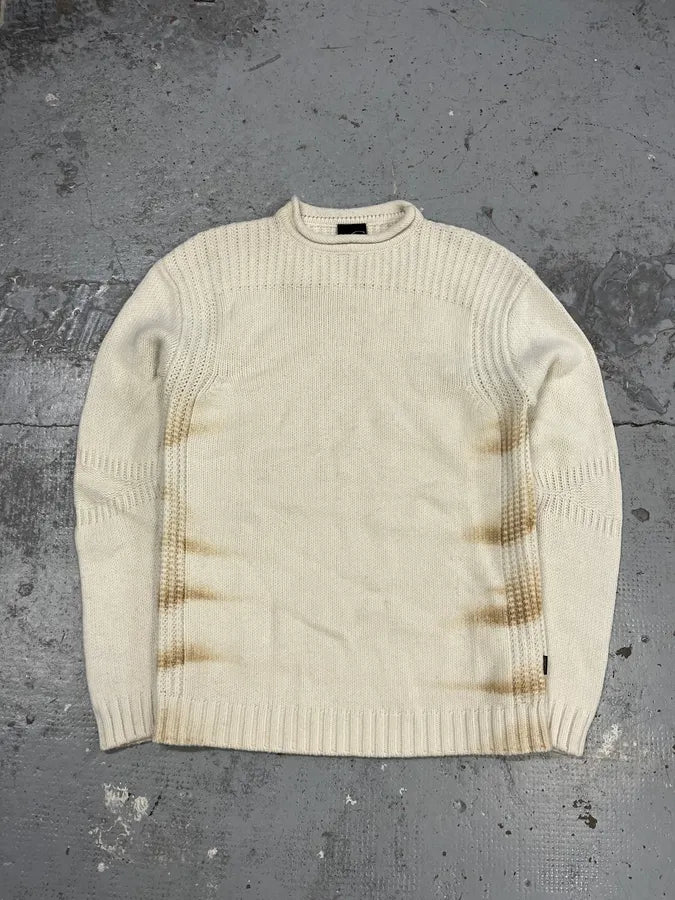 2000s Cavalli Cream Faded Wool Sweater LUiCoBQ 0