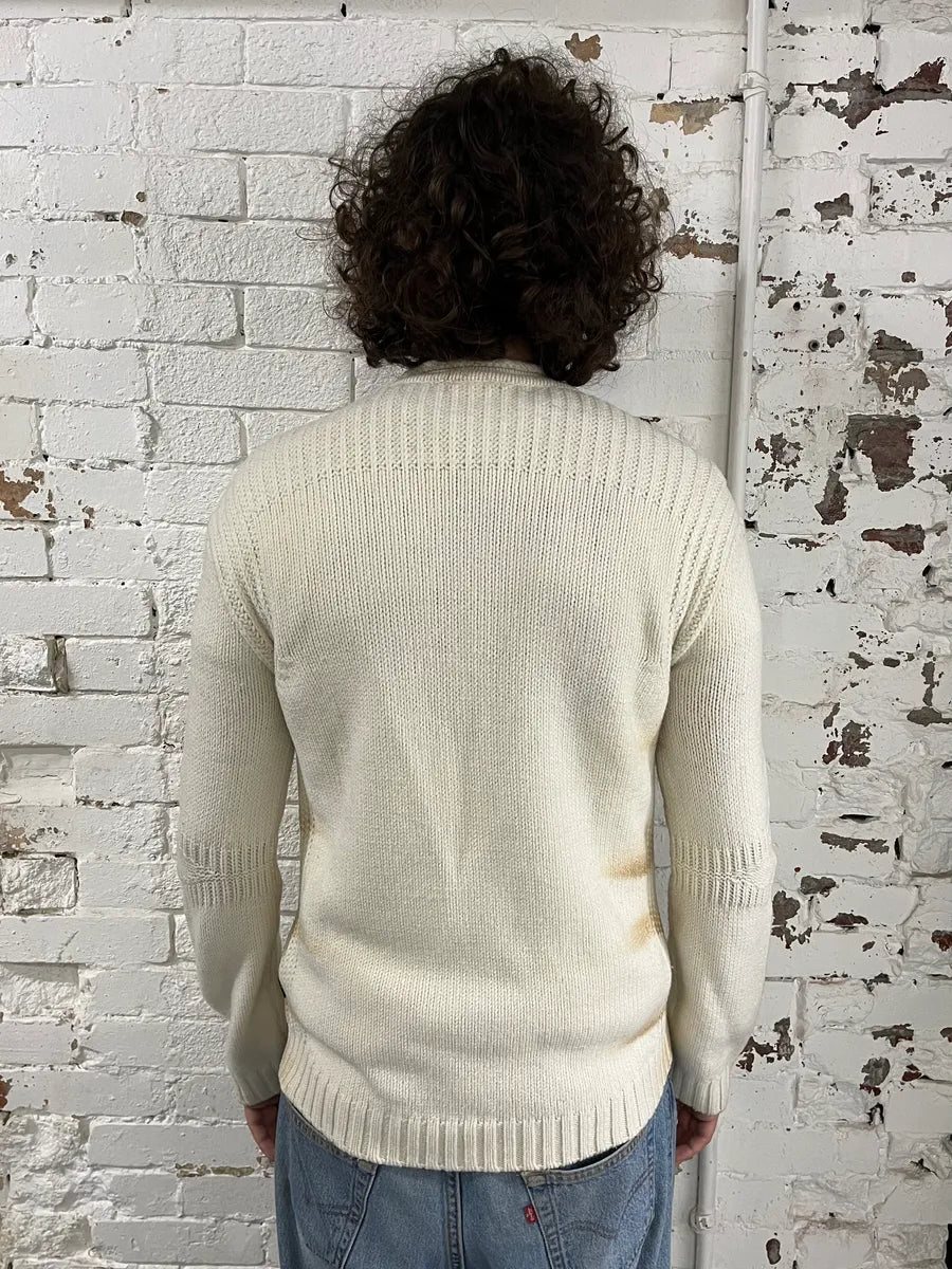 2000s Cavalli Cream Faded Wool Sweater LUiCoBQ 2