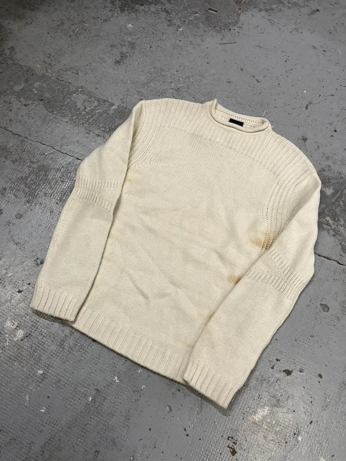 2000s Cavalli Cream Faded Wool Sweater LUiCoBQ 3
