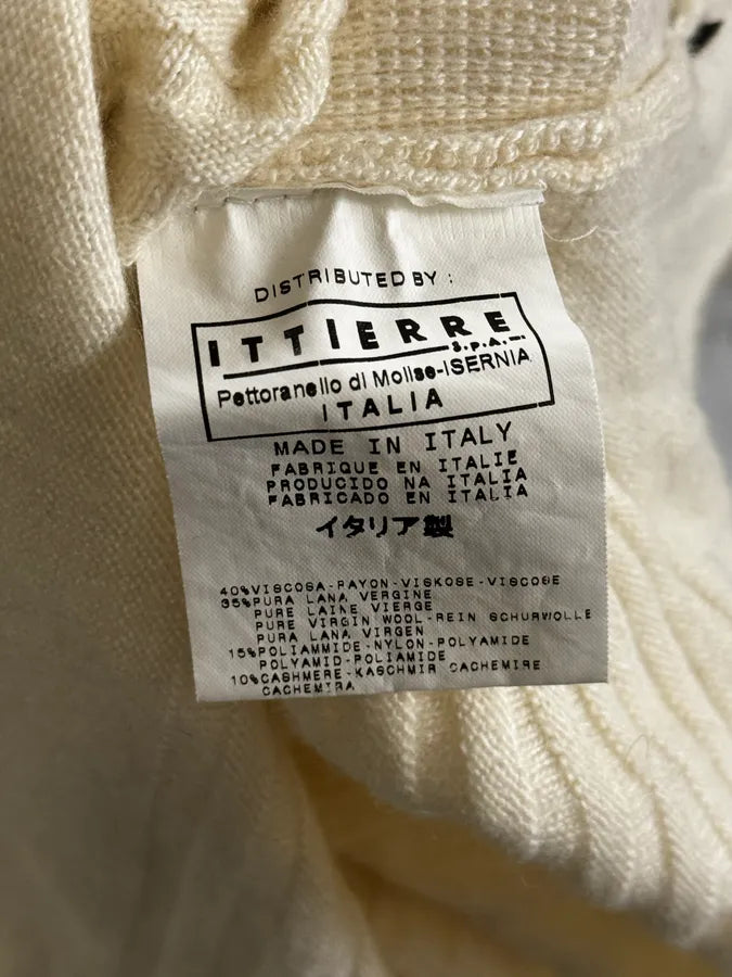 2000s Cavalli Cream White Abstract Turtleneck Sweater pndeMhi 12