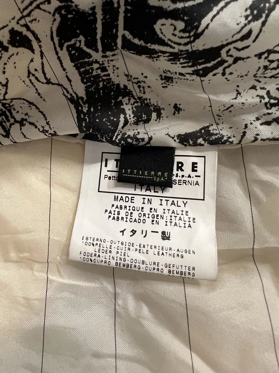 2000s Cavalli Creamy Rabbit Fur Avant-garde Leather Jacket (M) 8