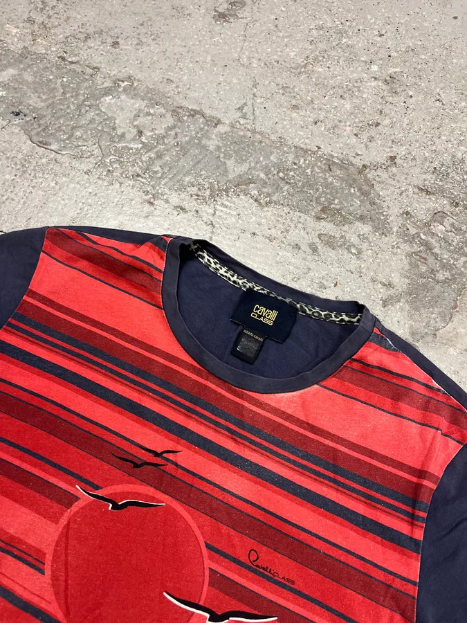 2000s Cavalli Crepuscule Red Tiger T-Shirt IkeqVbJ 3
