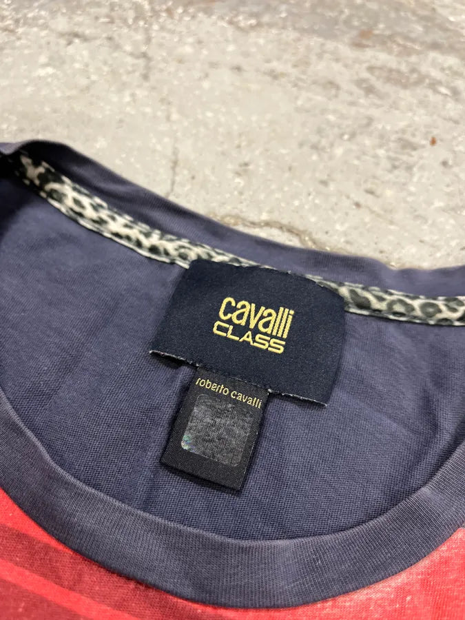 2000s Cavalli Crepuscule Red Tiger T-Shirt IkeqVbJ 6