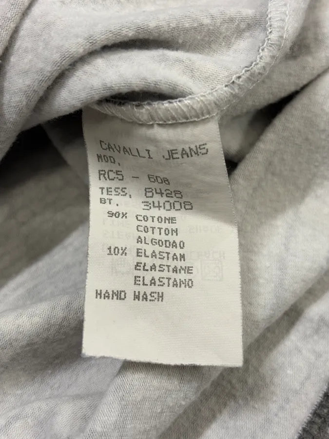 2000s Cavalli Crocodile Effect Grey Longsleeves gNCgJKi 6