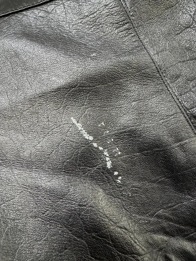 2000s Cavalli Crododile Effect Black Leather Jacket (M/L) 6