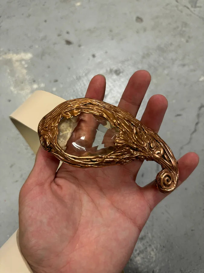 2000s Cavalli Crystal Metal Buckle White Leather Belt iInmoly 1