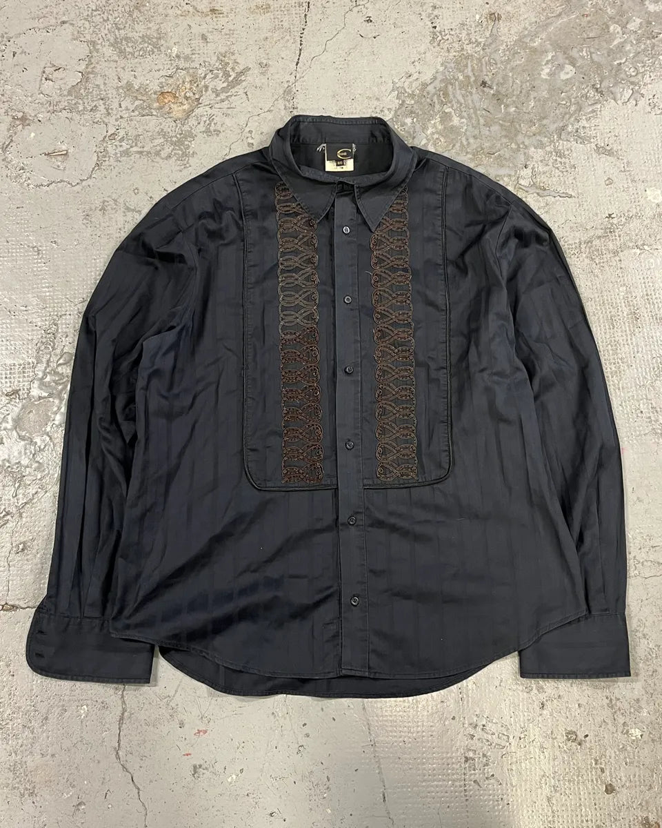 2000s Cavalli Dark Navy Light Shirt lYkfxes 0