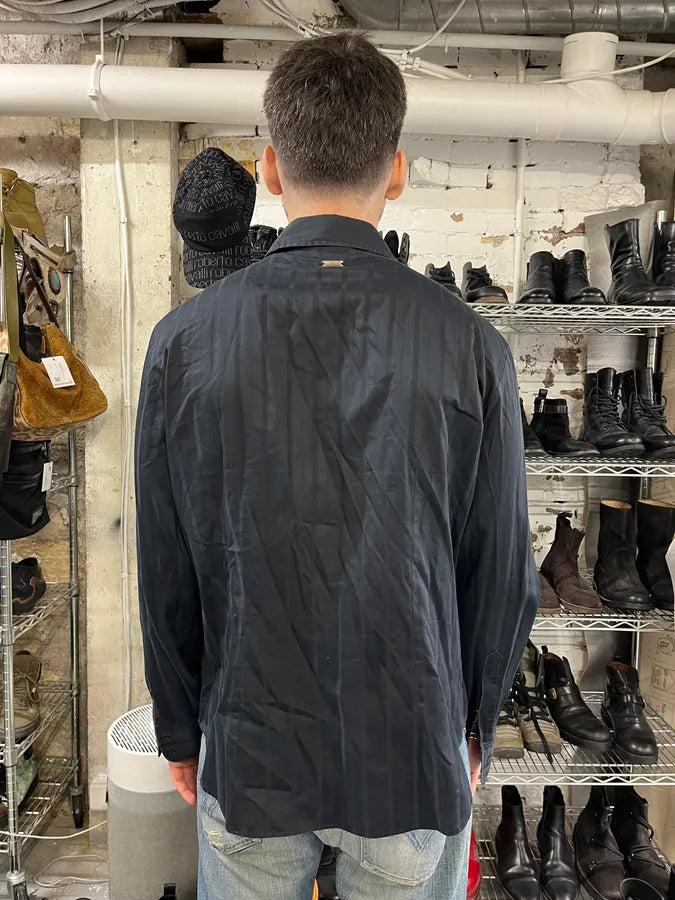 2000s Cavalli Dark Navy Light Shirt lYkfxes 2