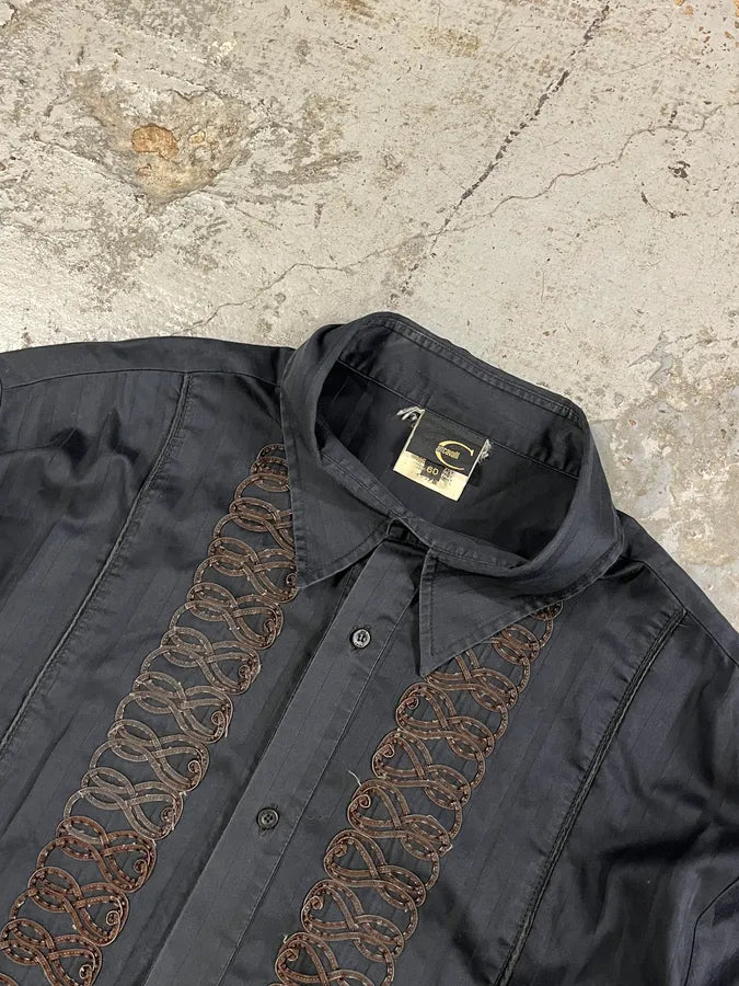 2000s Cavalli Dark Navy Light Shirt lYkfxes 4