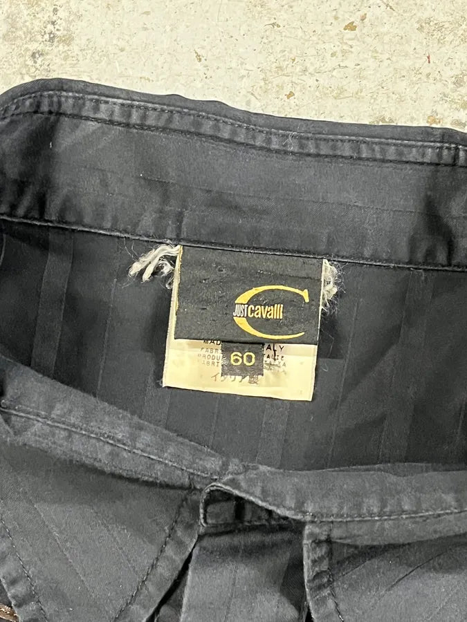 2000s Cavalli Dark Navy Light Shirt lYkfxes 8