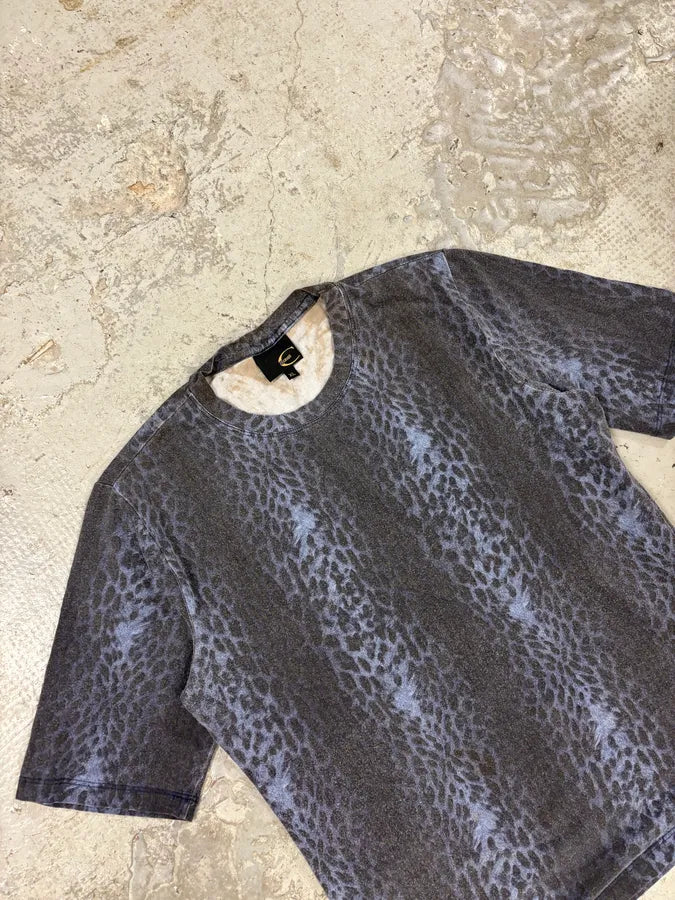 2000s Cavalli Dark Obscure Navy Leopard Tee-Shirt (S) BUGNwdx 4