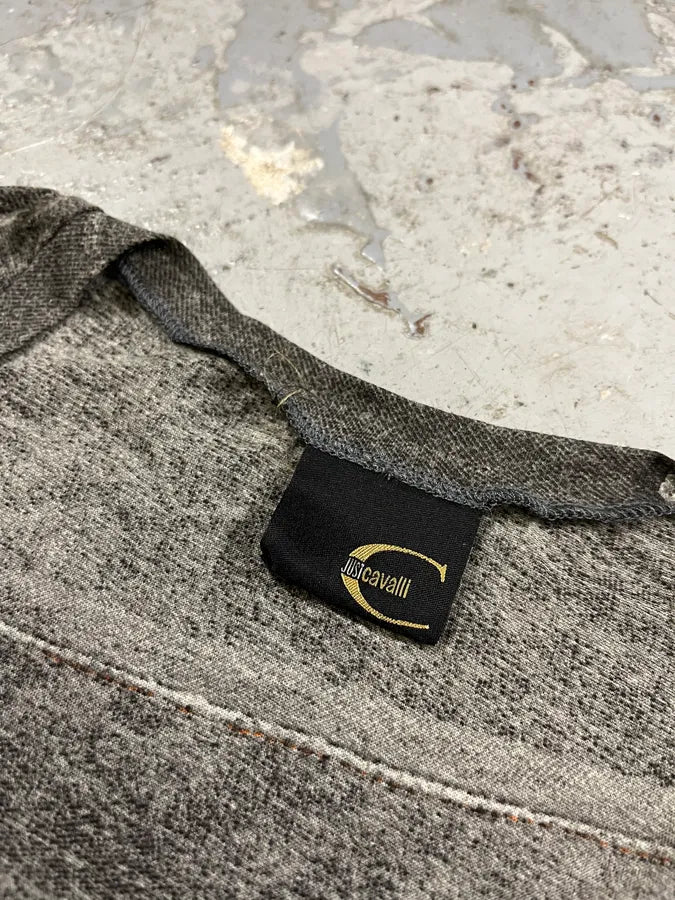 2000s Cavalli Denim Trompe L’Oeil T-Shirt liHIFAg 2