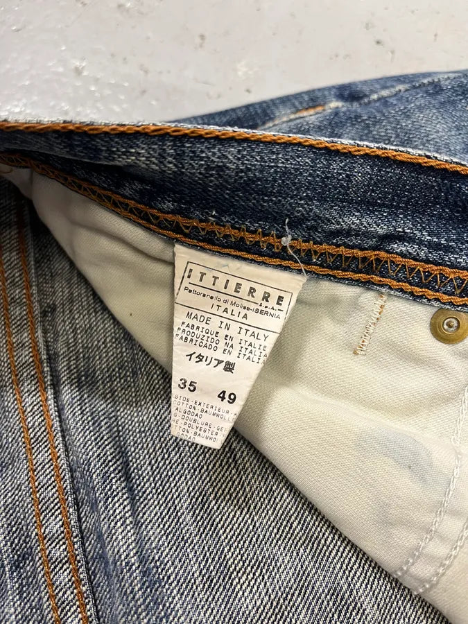 2000s Cavalli Distressed Blue Denim Jeans uASfdfp 11