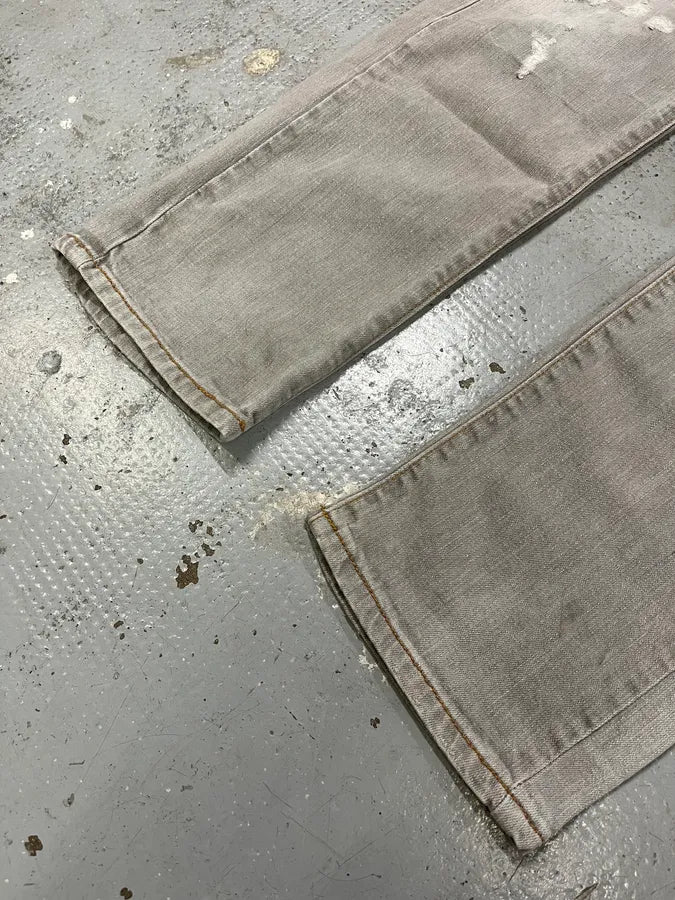 2000s Cavalli Distressed Stonewashed Grey Denim Jeans vuiGZZJ 5