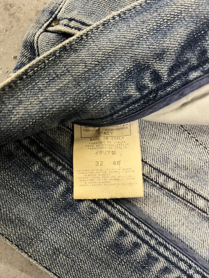 2000s Cavalli Double Knee Blue Denim Jeans pQyDSuT 9