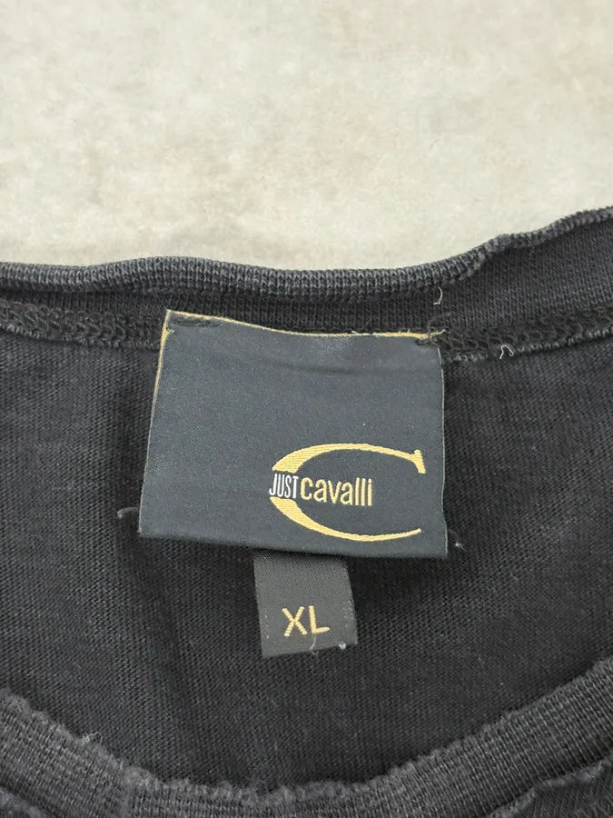 2000s Cavalli Dragon Black T-Shirt uOssUpn 8