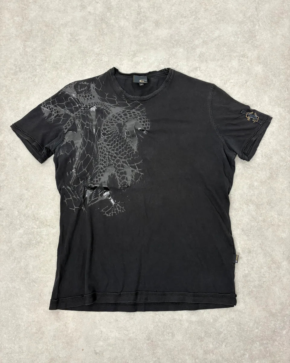 2000s Cavalli Dragon Black T-Shirt uOssUpn 0