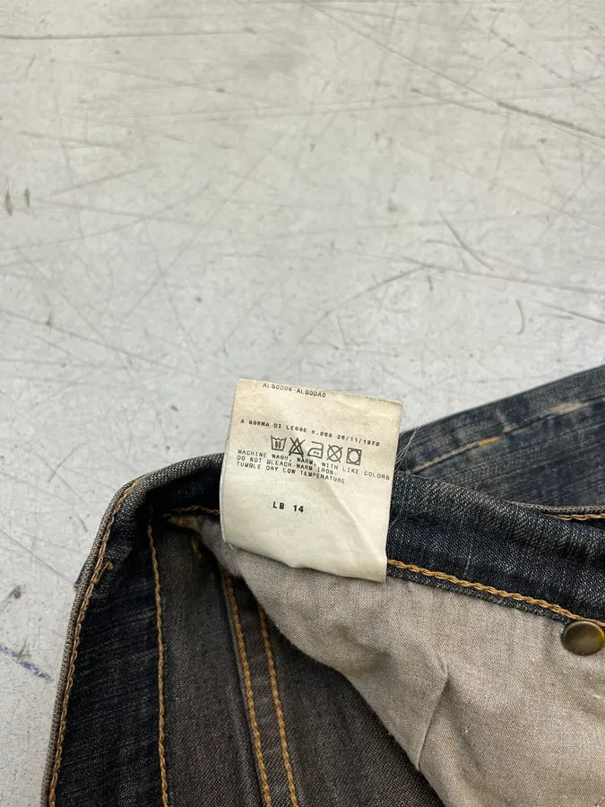 2000s Cavalli Dusted Grey Navy Faded Slim Denim Jeans orxxpqf 13