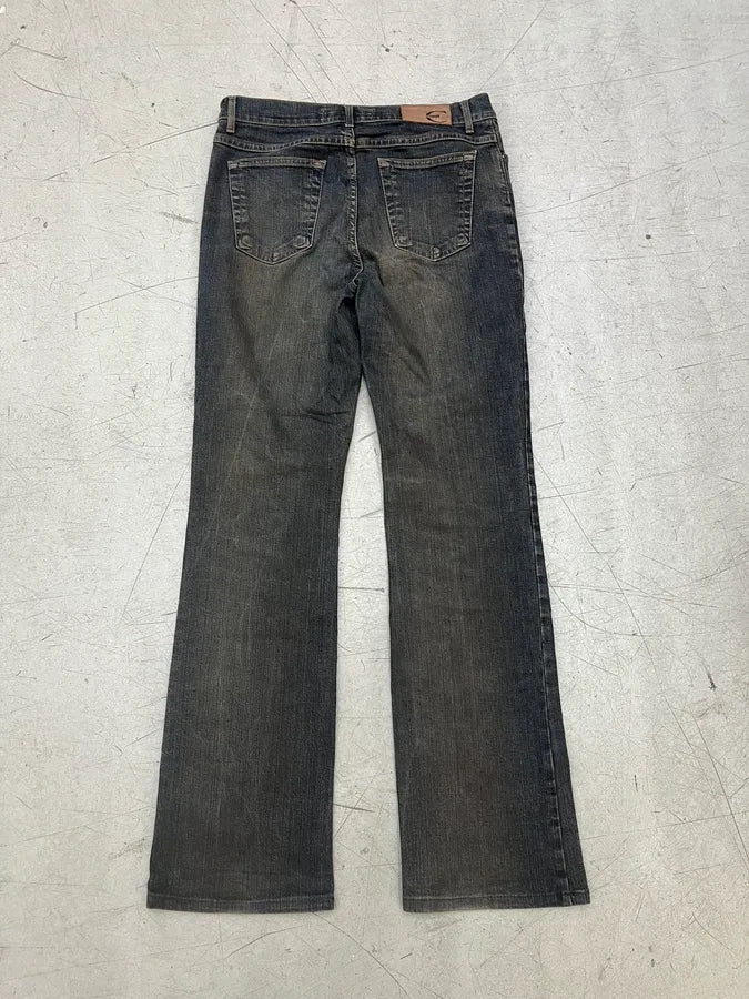 2000s Cavalli Dusted Grey Navy Faded Slim Denim Jeans orxxpqf 7