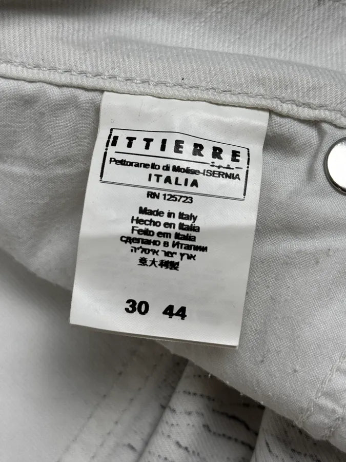 2000s Cavalli Earthquake Cracked White Print Pants rBRNHKG 8