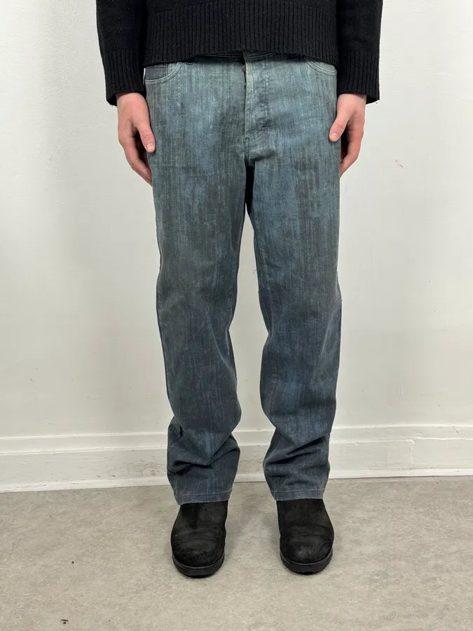 2000s Cavalli Elevated Brut Blue Pants zEeIAUq 0