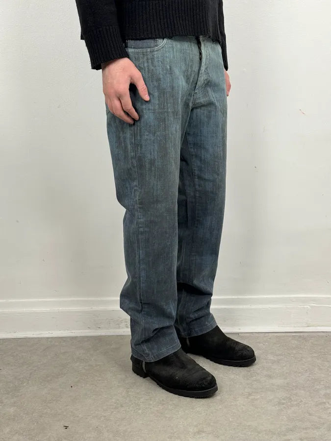 2000s Cavalli Elevated Brut Blue Pants zEeIAUq 1