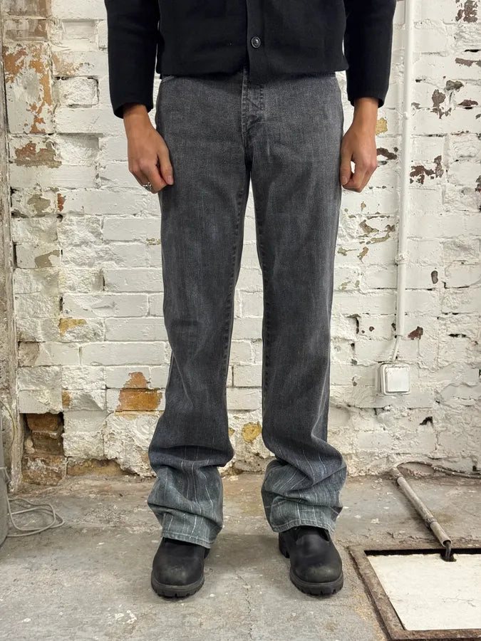 2000s Cavalli Elevated Grey Flared Pants uPqhRsW 1
