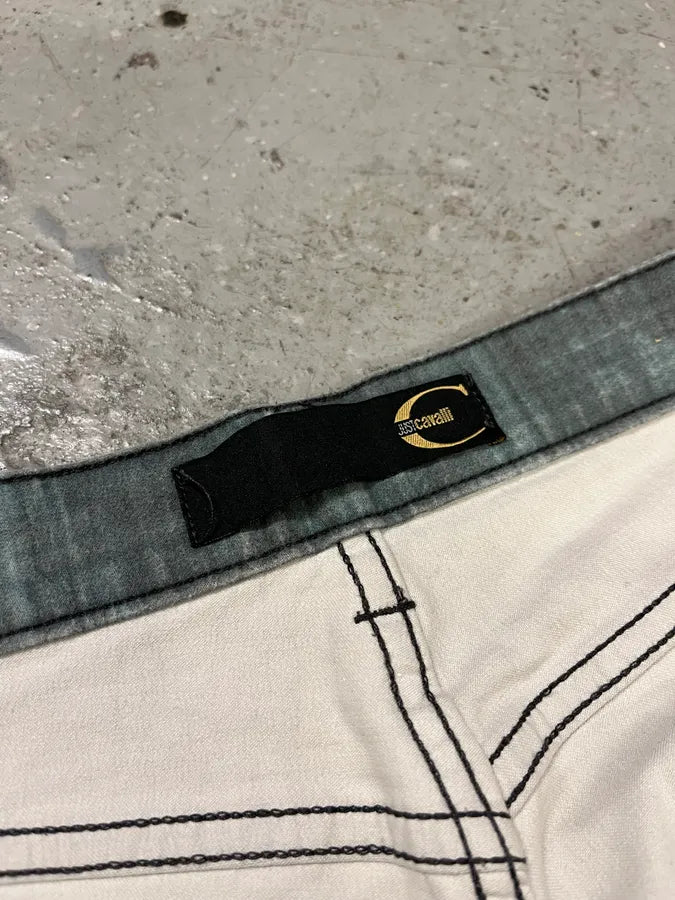 2000s Cavalli Elevation Disorder Blue Bootcut Pants (M) MyqqSNc 10