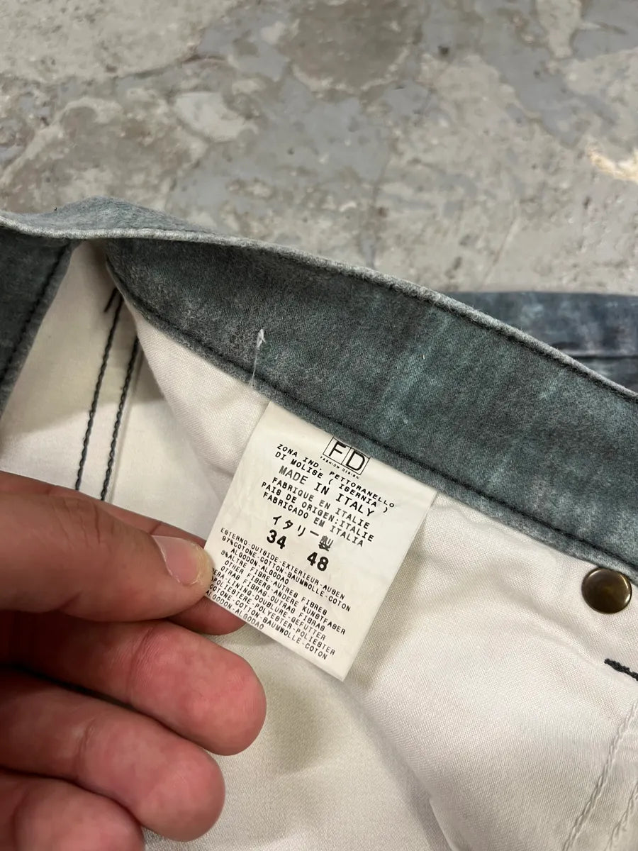 2000s Cavalli Elevation Disorder Blue Bootcut Pants (M) MyqqSNc 12