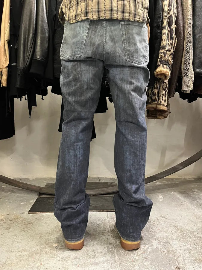 2000s Cavalli Elevation Disorder Blue Bootcut Pants (M) MyqqSNc 3