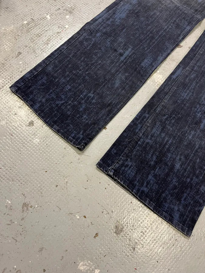 2000s Cavalli Elevation Disorder Blue Bootcut Pants (M) MyqqSNc 6