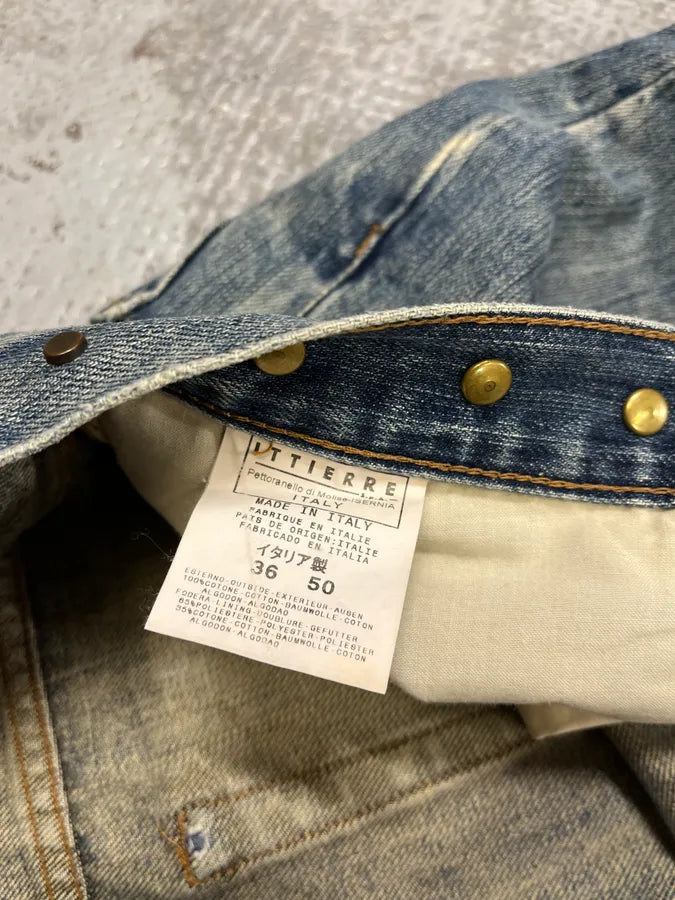 2000s Cavalli Embellished Blue Faded Denim Jeans OHCRWth 12