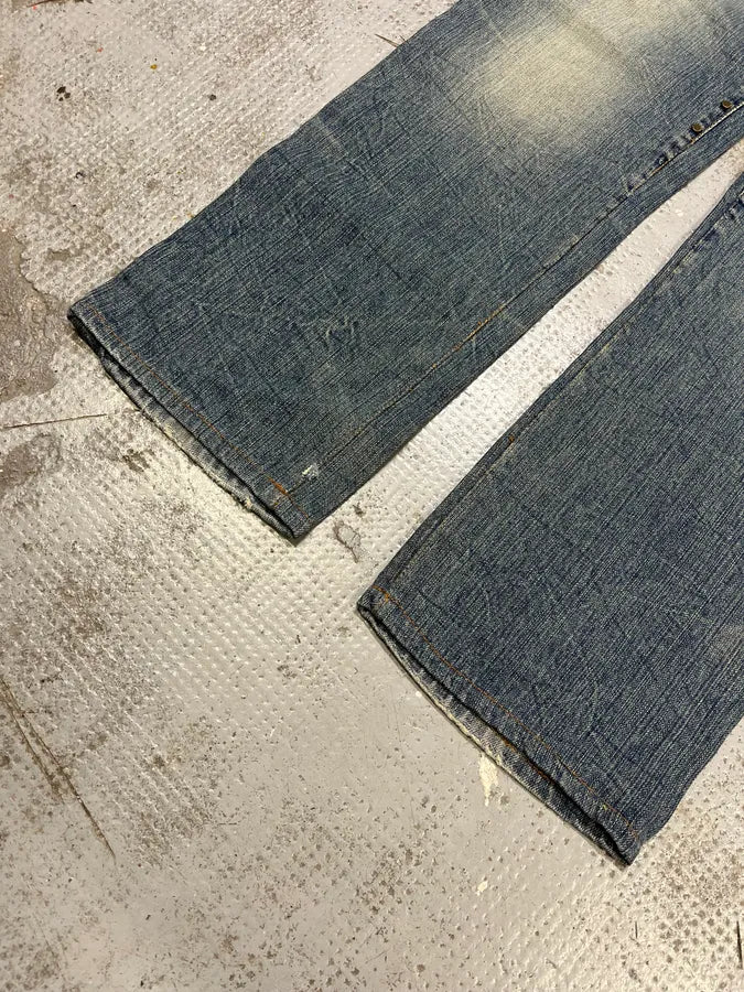 2000s Cavalli Embellished Blue Faded Denim Jeans OHCRWth 6
