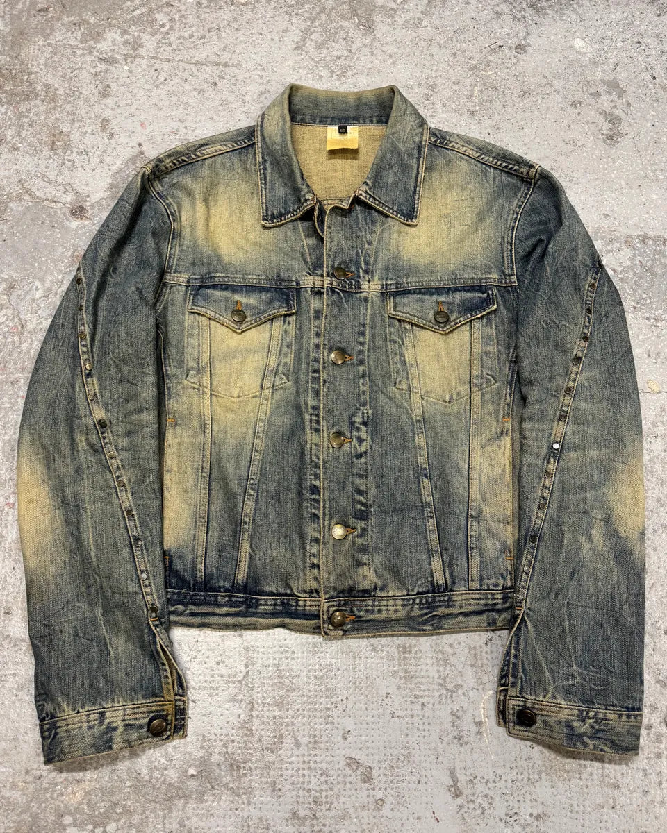 2000s Cavalli Embellished Faded Denim Jacket (M/L) pAllKJU 0