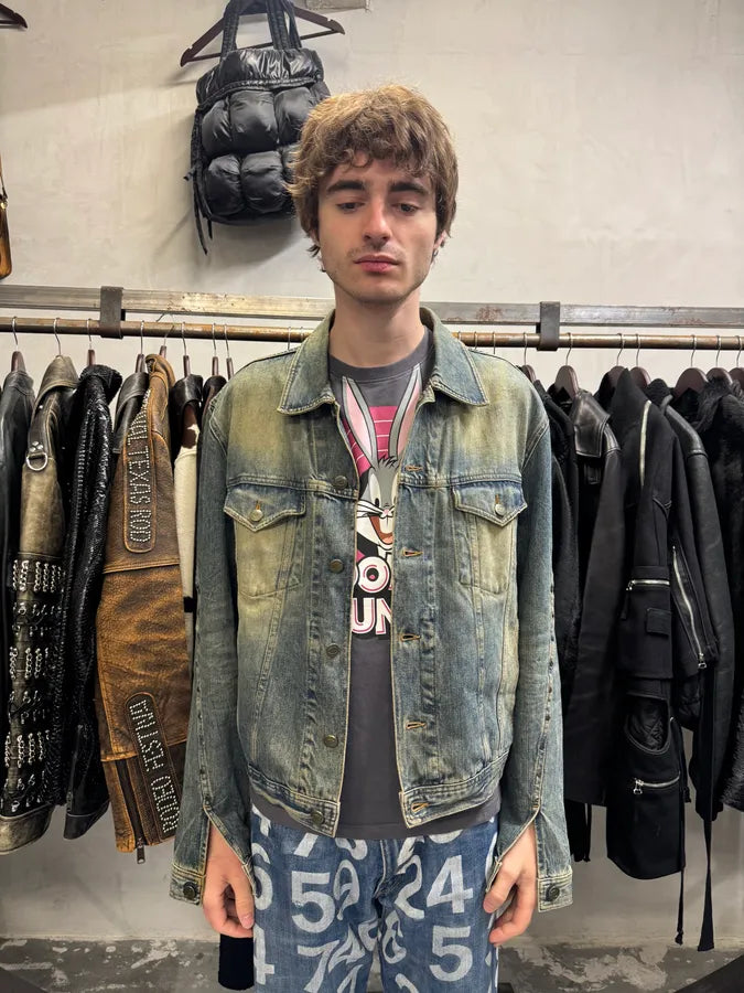 2000s Cavalli Embellished Faded Denim Jacket (M/L) pAllKJU 1