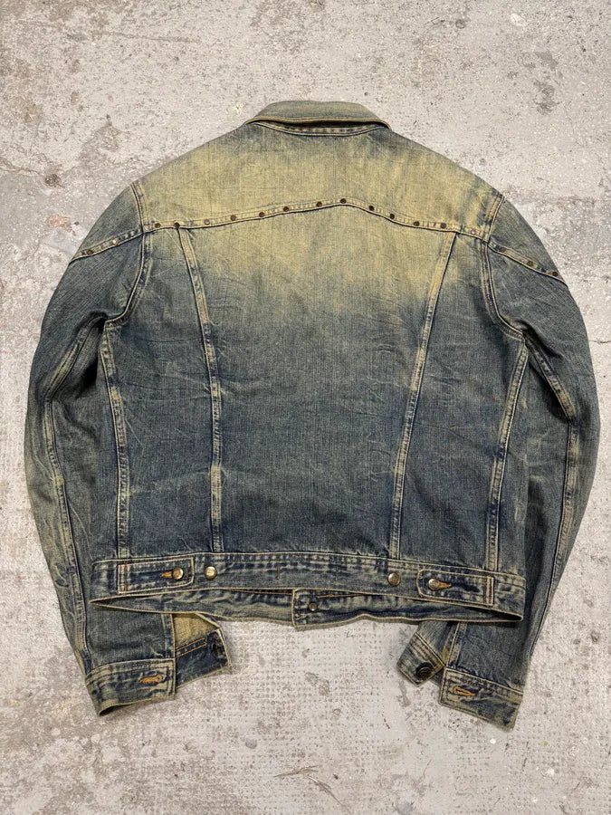 2000s Cavalli Embellished Faded Denim Jacket (M/L) pAllKJU 6