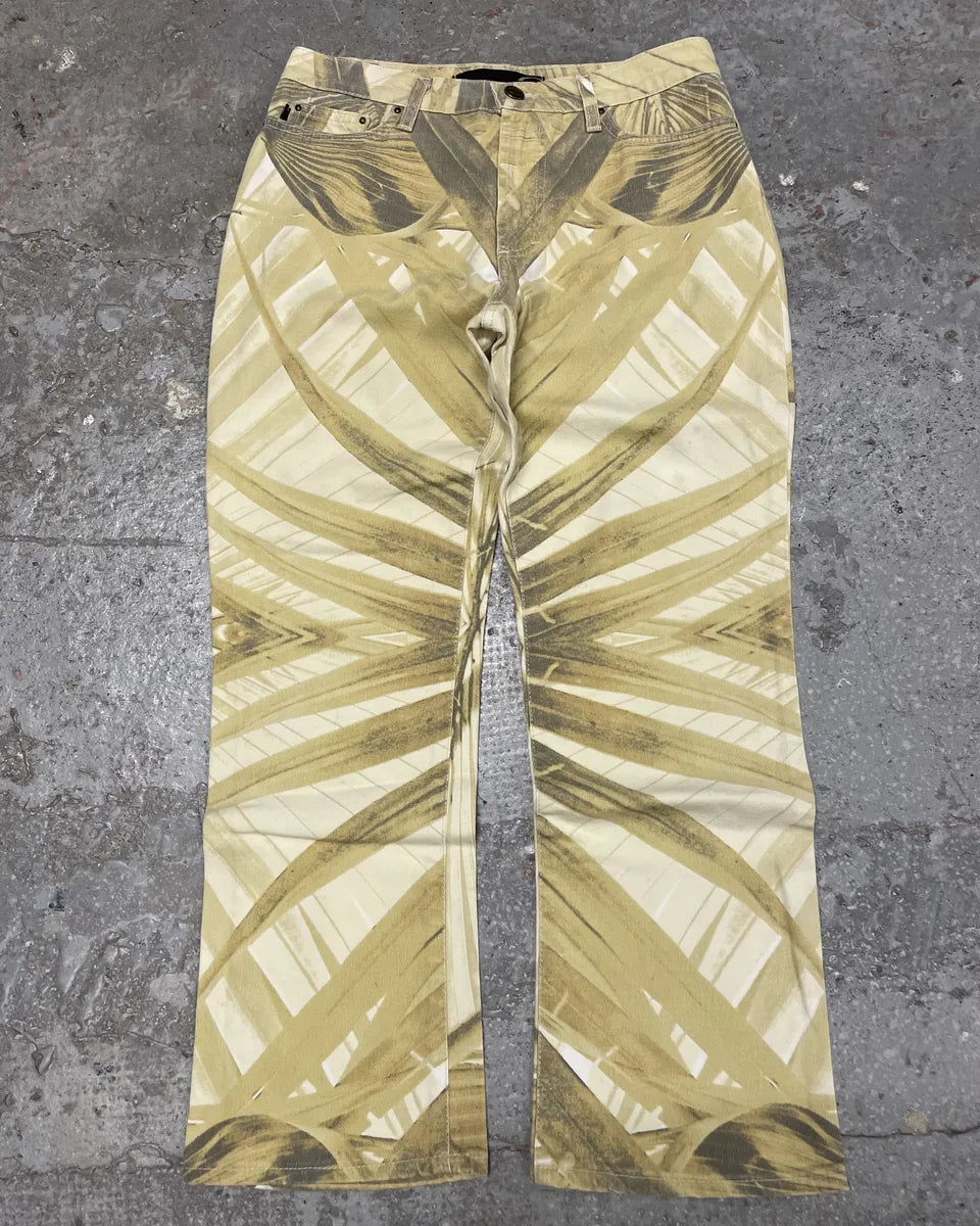 2000s Cavalli Enticing White Natural Pants (XS/S) ZkJnfZp 0