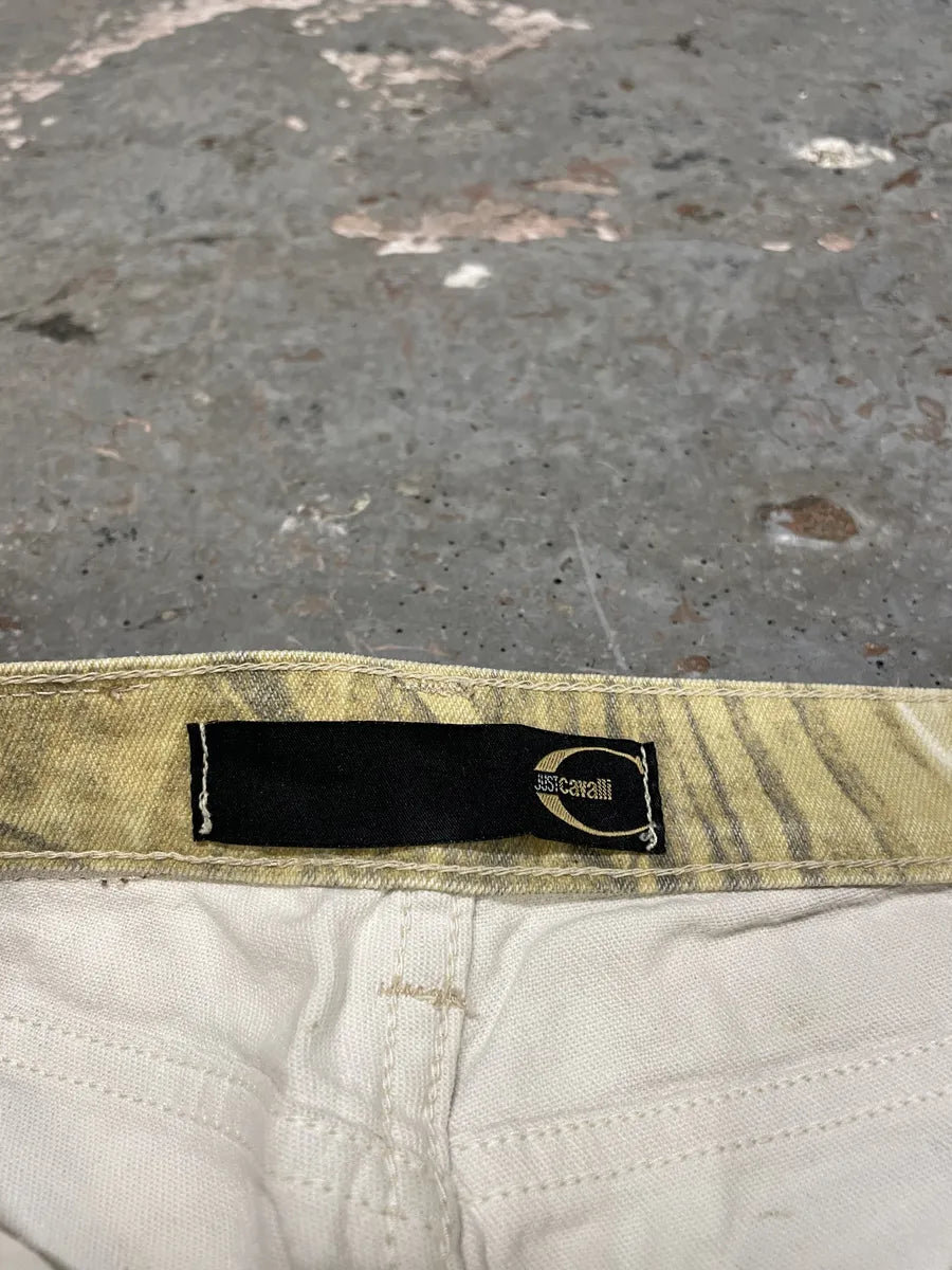 2000s Cavalli Enticing White Natural Pants (XS/S) ZkJnfZp 4