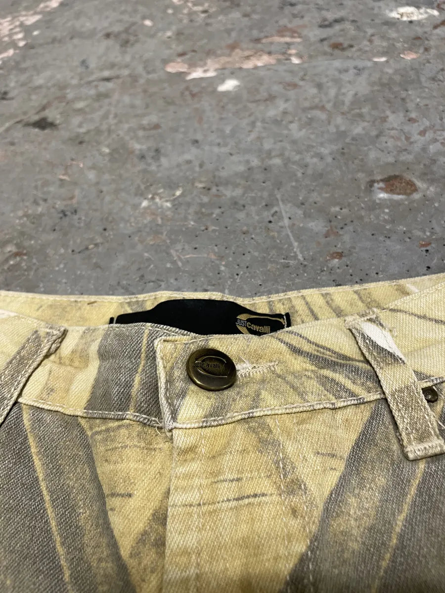 2000s Cavalli Enticing White Natural Pants (XS/S) ZkJnfZp 5