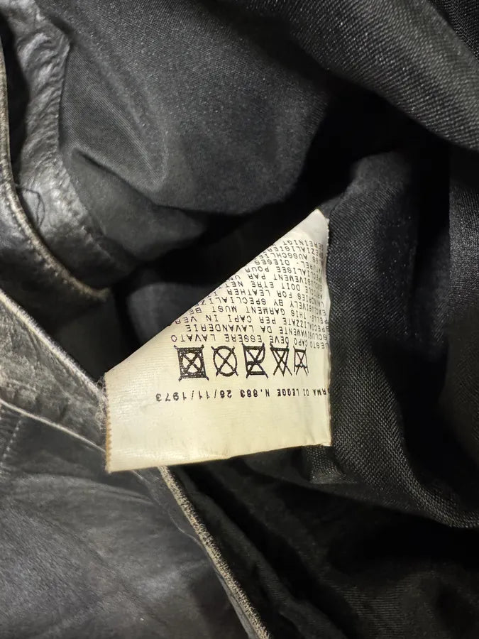 2000s Cavalli Eroded Brut Archive Trucker Leather Jacket (M) koYAsas 9