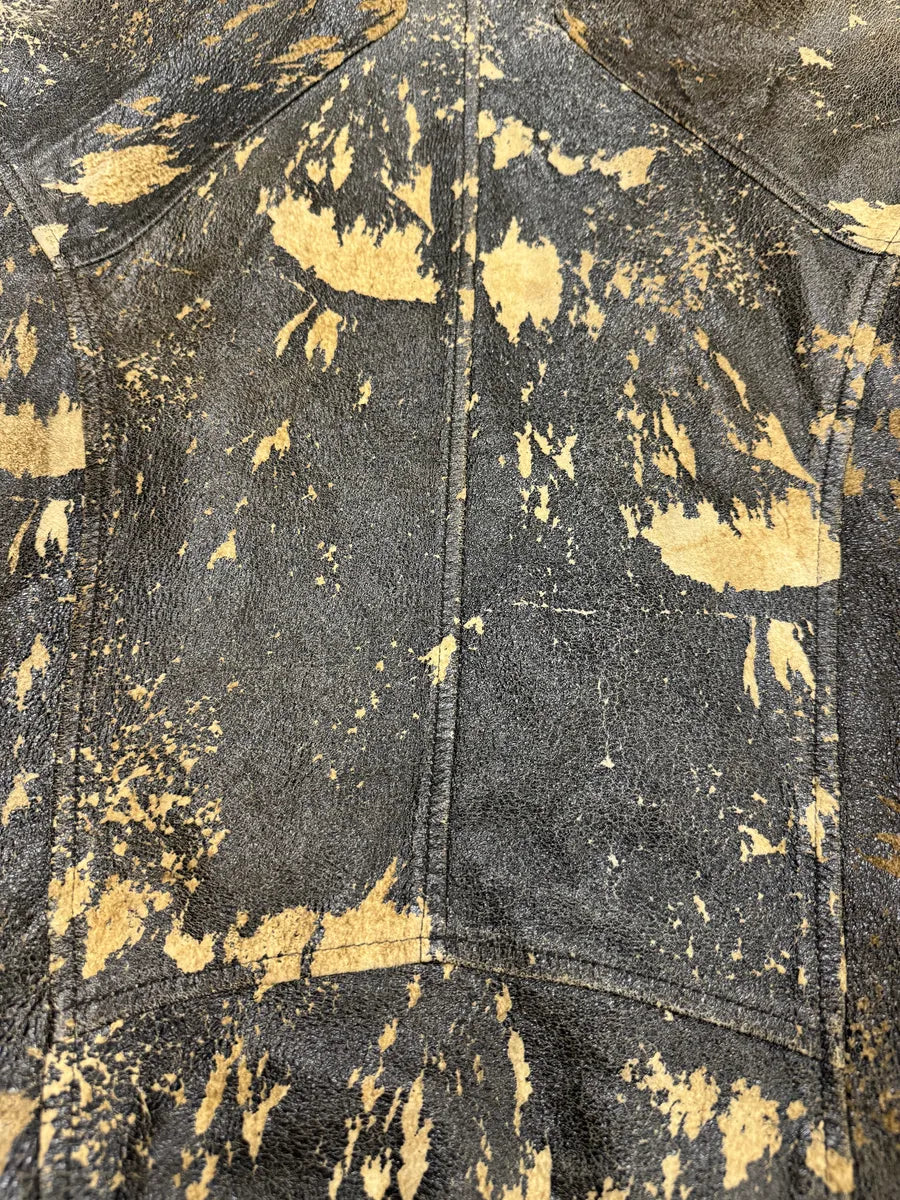 2000s Cavalli Eroded Grey Earth Leather Jacket (M) VeUPFId 4