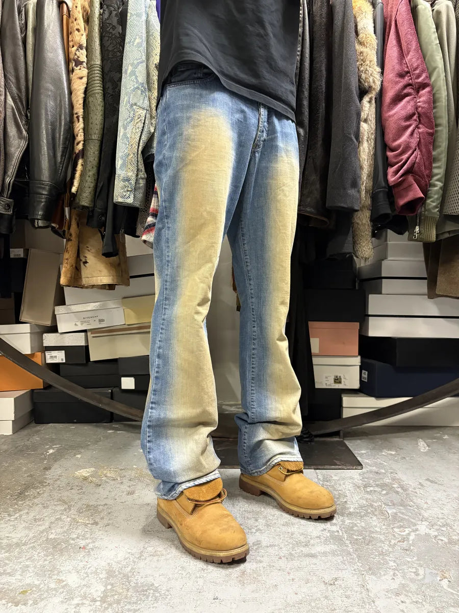 2000s Cavalli Extra Faded Flared Blue Denim Jeans jzqXfra 1