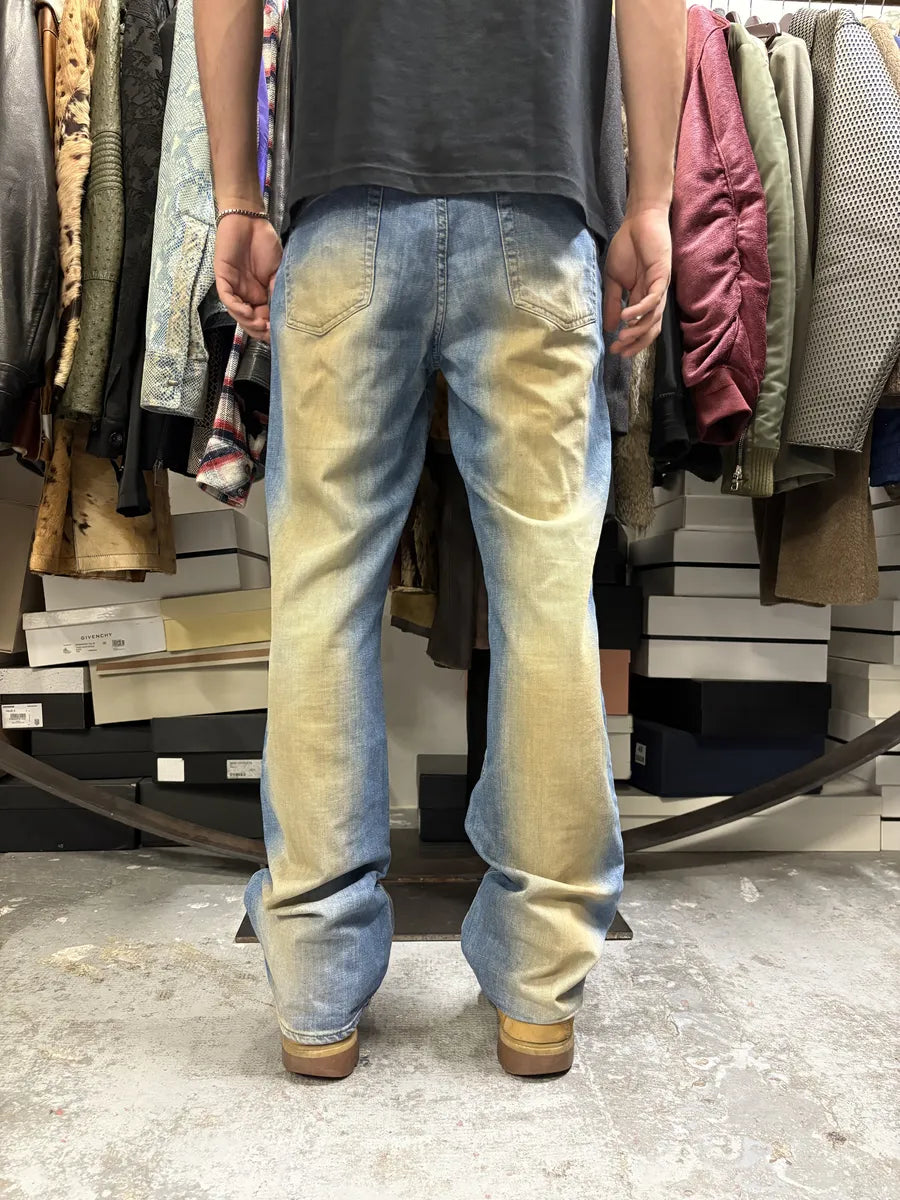 2000s Cavalli Extra Faded Flared Blue Denim Jeans jzqXfra 2