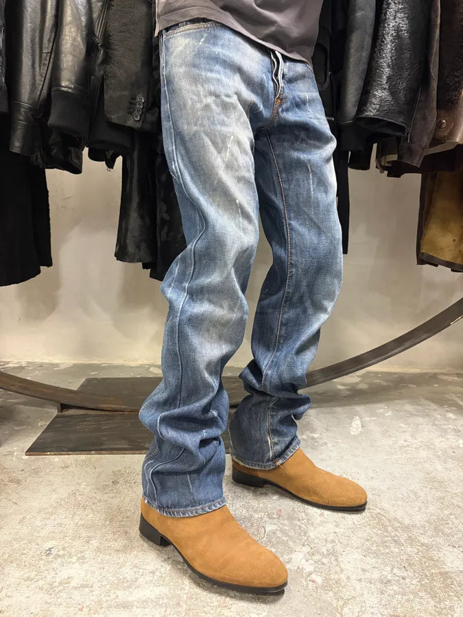 2000s Cavalli Faded Blue Rebel Jeans  LLdihVU 0