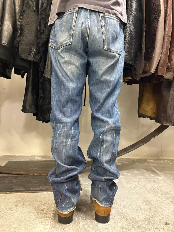 2000s Cavalli Faded Blue Rebel Jeans  LLdihVU 3