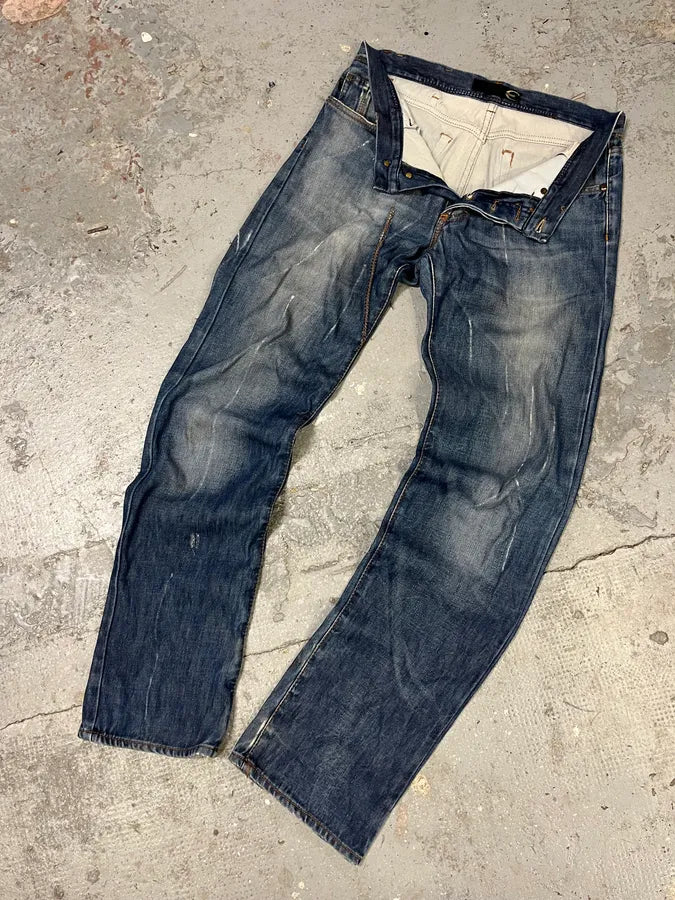 2000s Cavalli Faded Blue Rebel Jeans  LLdihVU 5