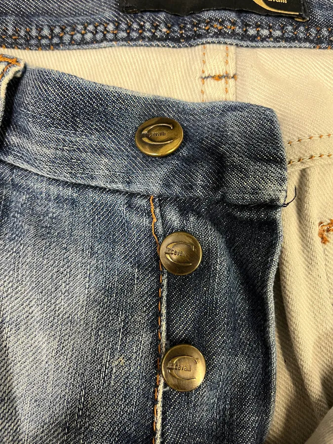 2000s Cavalli Faded Blue Rebel Jeans  LLdihVU 8
