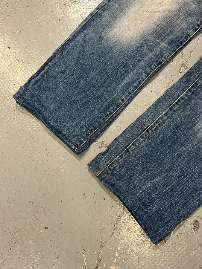 2000s Cavalli Faded Denim Distressed Denim Jeans QfGggYv 9