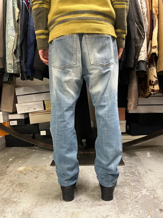 2000s Cavalli Faded Denim Distressed Denim Jeans QfGggYv 3