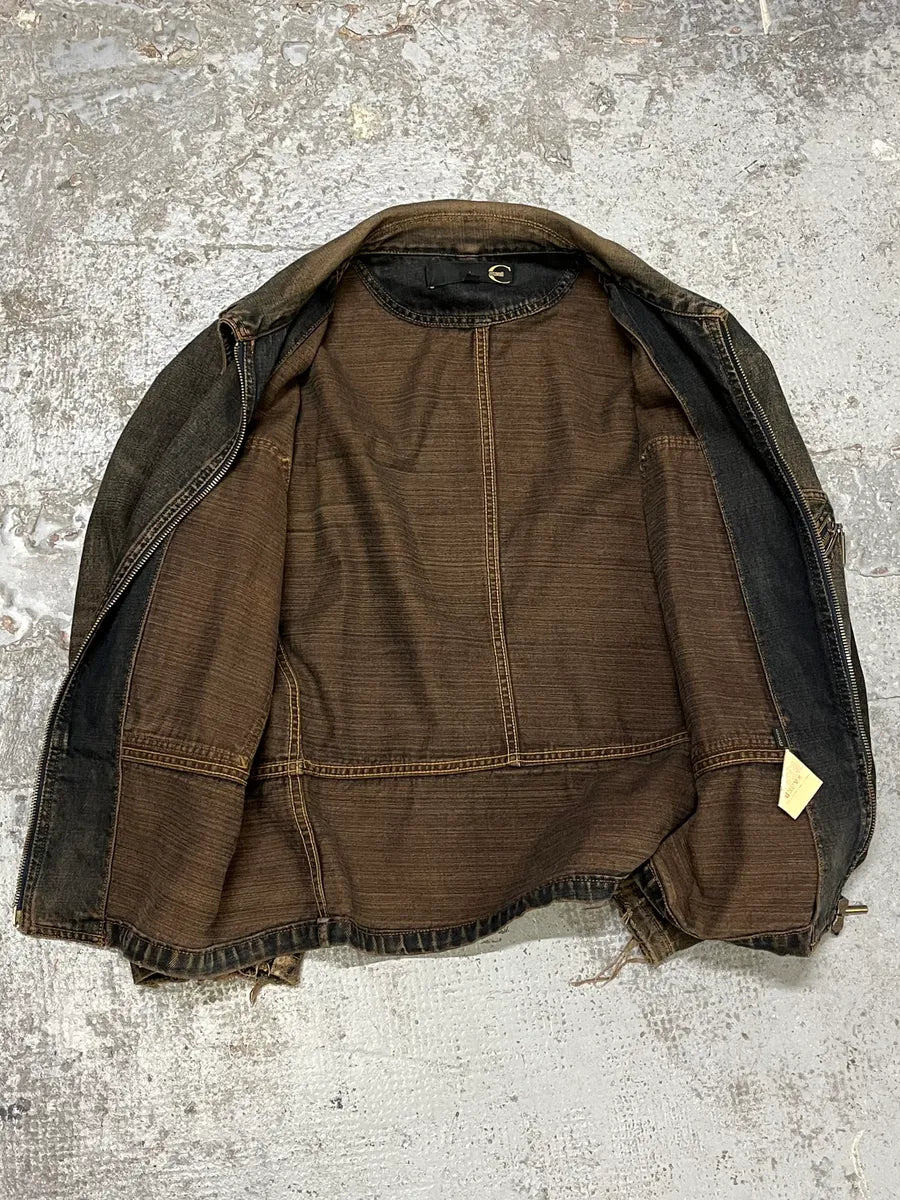 2000s Cavalli Faded Denim Jacket GkHLXFX 7
